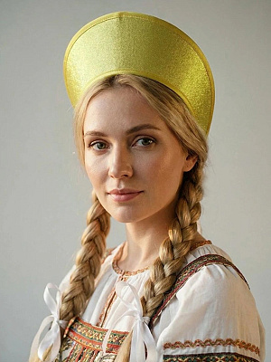 Кокошник "Девичий"  Желтый