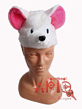 Карнавальная шапочка "Мышонок" (Цв: Белый-Розовый Размер: 54) Белый-Розовый