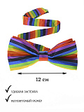 Галстук-бабочка "Радуга", 12 x 6 см (Цв: Разноцветный ) Разноцветный