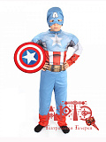 Костюм карнавальный "Капитан Америка. Мстители" (Цв: Голубой Размер: 152 см) Голубой