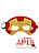 Полумаска "Киборг" Красный-Желтый