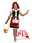 Костюм карнавальный "Красная шапочка" (блузка,жилет,юбка с фартуком,шапочка) Красный-Зеленый
