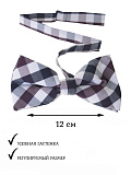 Галстук-бабочка "Крупная клетка", 12 x 6 см (Цв: Фиолетовый-Синий ) Фиолетовый-Синий