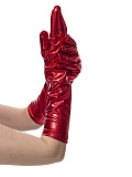 Перчатки блестящие длинные (Цв: Красный ) Красный