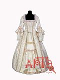 Платье "Рококо" со складками Ватто нач. 18 века
