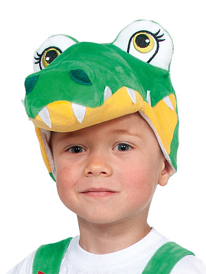 Шапочка детская "Крокодил" Зеленый