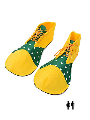Ботинки клоуна, взрослые. Желтый-Зеленый