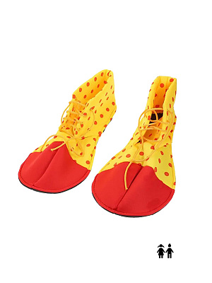 Ботинки клоуна, детские. Желтый-Красный