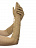 Перчатки из кружева, размер 5-7, длина  среднего пальца 7 см, длина перчатки 38 см. Бежевый