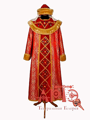 Костюм "Русская царица" Красный-Золотой