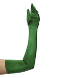 Перчатки женские атласные выше локтя, 55 см (Цв: Зеленый ) Зеленый
