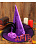 Шляпа "Ведьмочка" с фатой Сиреневый