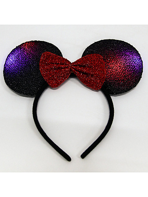 Ободок светящийся Минни Маус Черный