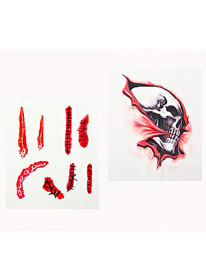 Тату переводные 3D Красный-Черный