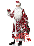 Костюм "Дед Мороз Северный" (Цв: Красный-Серебряный Размер: 52-54) Красный-Серебряный