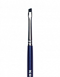 Кисть для бровей из черного нейлона со скосом №4  (Цв: Blue) Blue