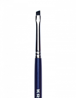 Кисть для бровей со скосом (ворс высота 4 мм.,ширина 3 мм.) Blue
