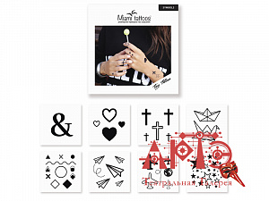 Тату переводные Miami Tattoos "Tiny Tattoos - Symbols" Разноцветный