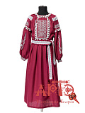 Платье с вышивкой (Цв: Бордовый Размер: 116 см) Бордовый