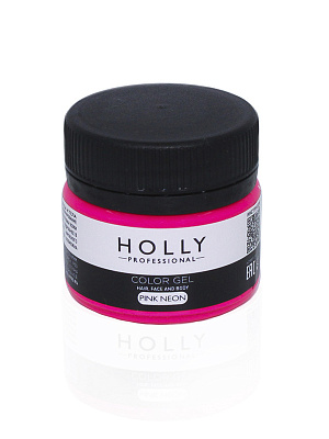 Гель декоративный для волос, лица и тела COLOR GEL Holly Professional, Neon, 20 мл Pink