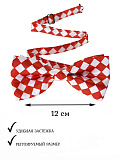 Галстук-бабочка "Ромб", 12 x 6 см (Цв: Красный-Белый ) Красный-Белый