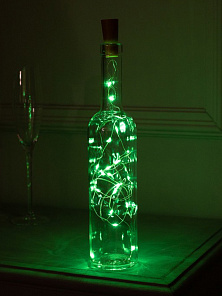 Гирлянда светодиодная "Пробка" зеленое свечение, длина 2 м.