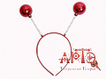Ободок "Антенки-шарики"  (Цв: Красный ) Красный