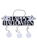 Баннер Happy Halloween "Привидения" (Цв: Черный-Белый ) Черный-Белый