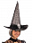 Шляпа ведьмы с черным бантом и черепом Серый-Черный