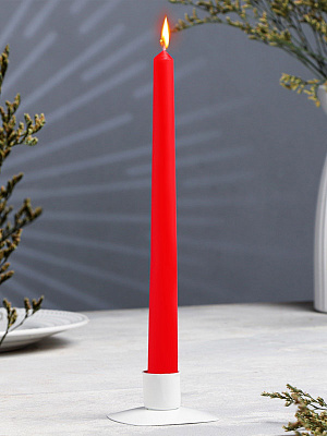 Свеча античная, 23,5 см. Красный