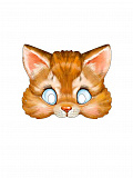 Маска "Котёнок" из картона на резинке (Цв: Разноцветный ) Разноцветный