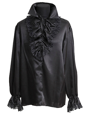 Рубашка с жабо черная "XVII век" Черный