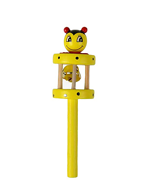 Погремушка "Весёлый зоопарк", с бубенчиком внутри Желтый